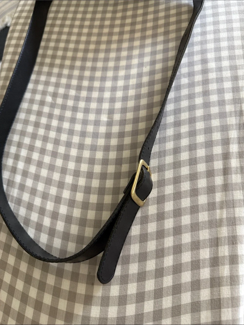 Clare V Black Leather Crossbody with Gold Charm